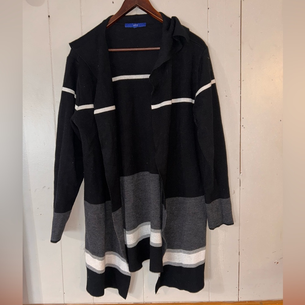 APT. 9 size large long cardigan black